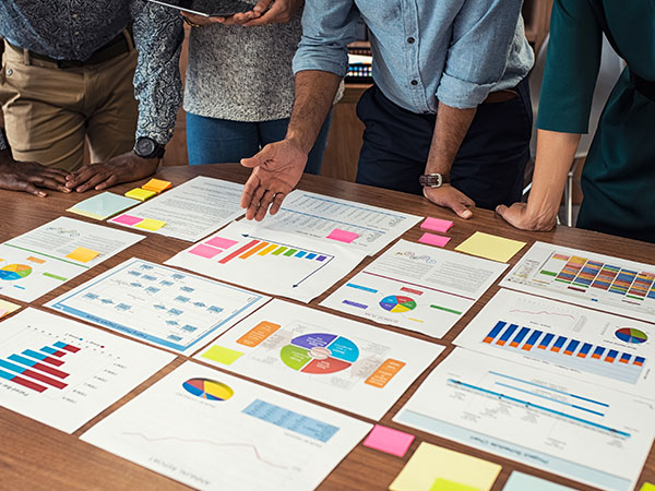 business financials on a table image