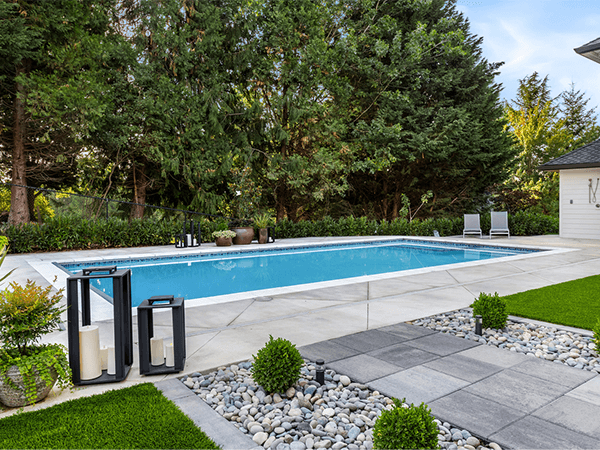 Backyard with pool