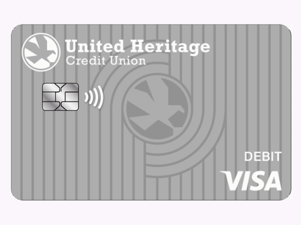 Grey Pinstripe Debit Card