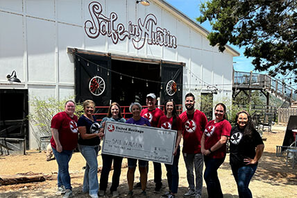 United Heritage Credit Union Donates $10,000 to Safe in Austin Rescue Ranch